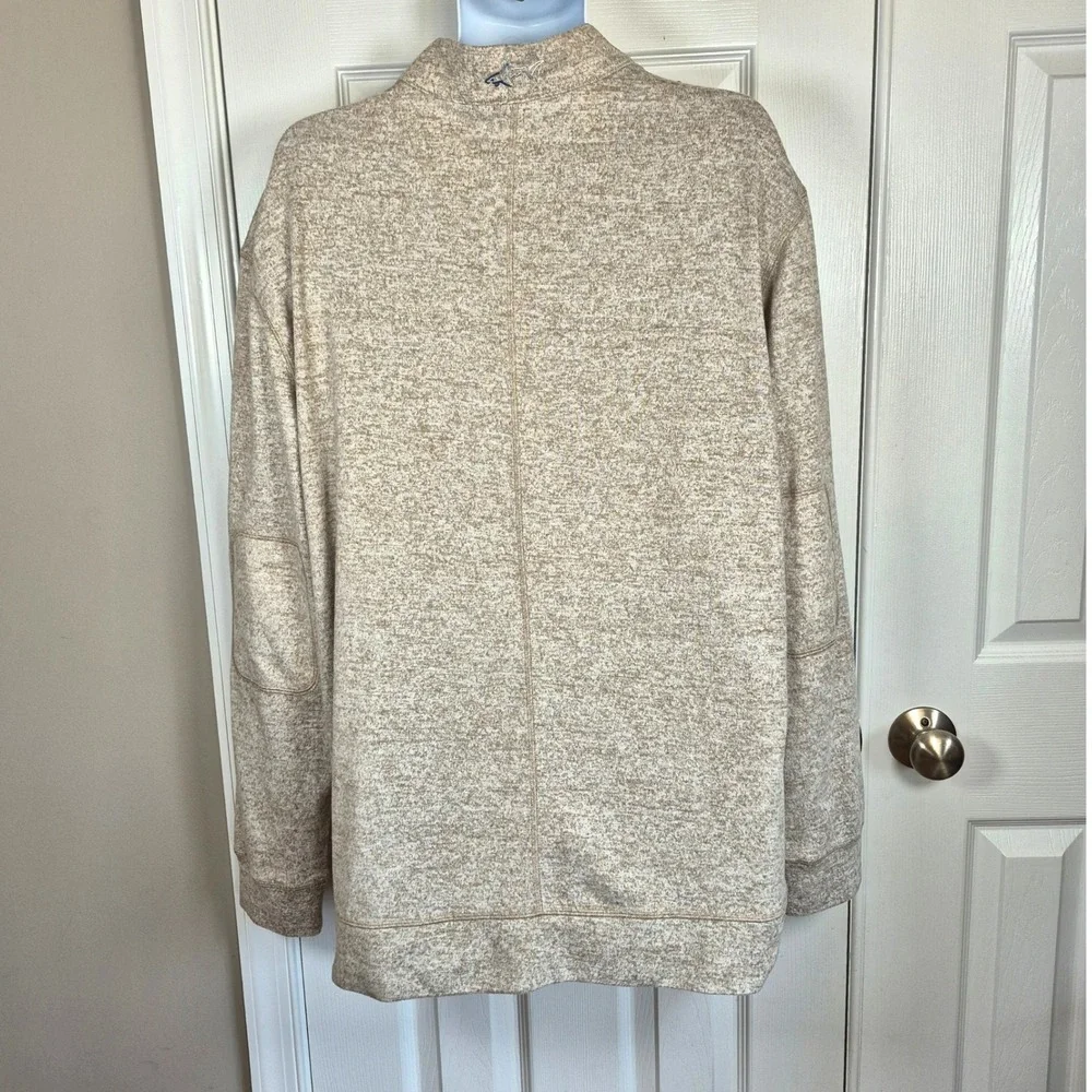 Greg Norman tan‎ beige quarter zip mock neck pullover sweater men's XXL